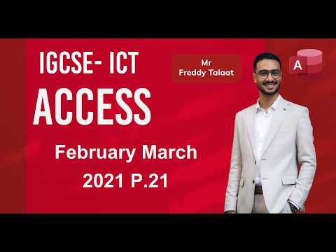 ICT OL 0417 February March 2021 Paper 21 Database using MS Access
