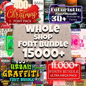 15000 Fonts Mega Bundle: Calligraphy, Script, Graffiti (TTF, OTF) - Etsy