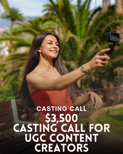 📣✨ Casting Call: UGC Content Creators Wanted – Earn Up to $3,500! ✨📱 Are you a content creator who loves making engaging videos for social media? A new casting opportunity is looking for talented UGC (User-Generated Content) creators to produce authentic, creative content for an upcoming campaign—and it pays up to $3,500! 💰 Brands are increasingly looking for real creators who know how to connect with audiences through short-form video, lifestyle content, and authentic storytelling. If you’re