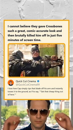 Crossbones Killed Off Quickly 5 Minutes Despite Having a Great Comic-Accurate Design