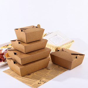 [Hot Item] Lunch Wax Coated Takeaway Paper Food Box