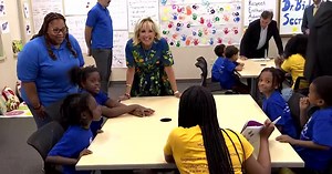 First Lady Jill Biden visits kids in Conn. summer learning program