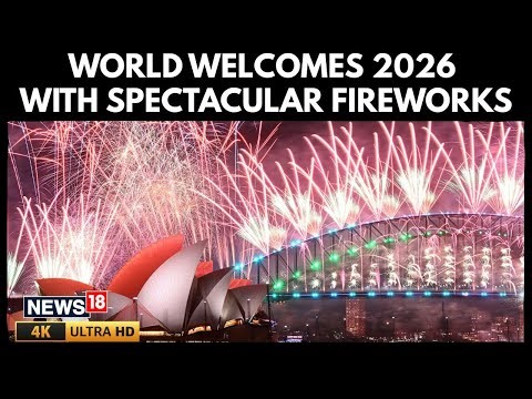 World Welcomes New Year 2026 | People Erupt In Joy As They Glimpse Spectacular Fireworks Show | 4K