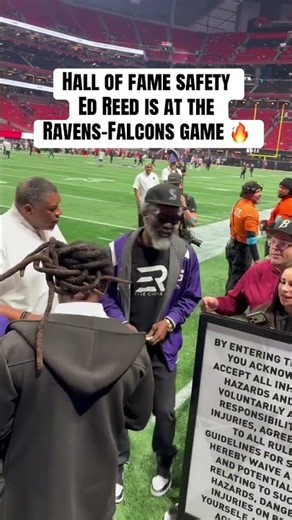 Hall of Fame safety Ed Reed is in the house for Ravens vs. Falcons SNF 🔥 #nfl #halloffame #ravens