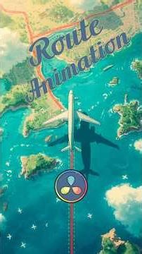 DaVinci Resolve: Route Animation (Flight) #davinci #davinciresolve #tutorial