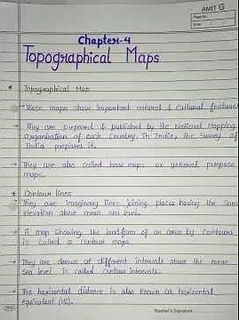 Topographical maps || Practical file || Class 11