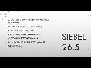 Siebel CRM 26.5 Update Summary - A New Day Yesterday