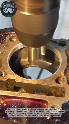 Cylinder Boring & Precision Machining | Engine Block Reconditioning Process#mechanic #shorts