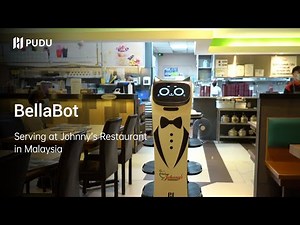 BellaBot serves at Johnny's Restaurant in Malaysia | Pudu Robotics