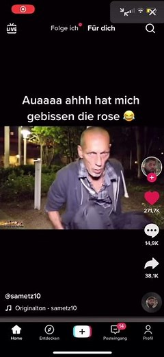 Aua ahh hat mich gebissen bissen die Rose