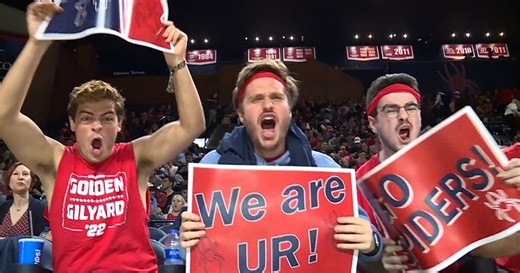 Fans gather at Robins Center to celebrate Spiders' win