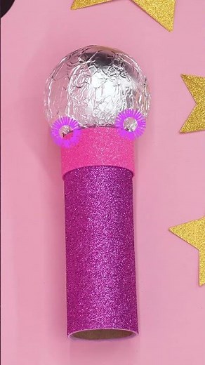 🎤 DIY Rockstar Microphone! Make Your Own Mic and Sing Along! 🎤🔥 #easycrafts