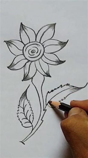How to Easy flower draw Beautiful flower drawing tutorial #art #drawingreferences #stepbystep #draw