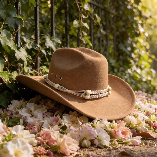 Felt Cowboy Hat With Handwoven Band, Personalized Gift - Etsy