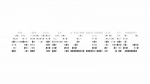 Amazing ascii word animation loop on white background. Ascii code art symbols typewriter in and out effect with looped motion.