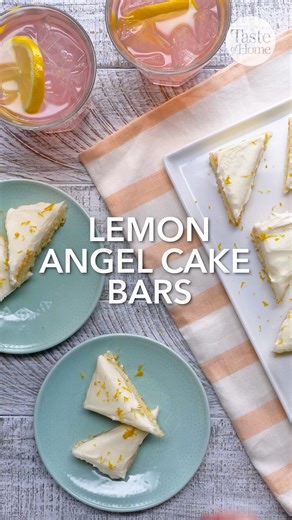 8.4K views · 109 reactions | The sun shines a little brighter when Lemon Angel Cake Bars are in hand! | Taste of Home | Facebook