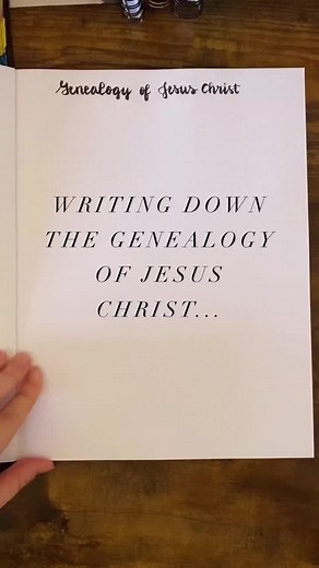 Writing down the genealogy of Jesus pt. 1