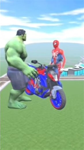 spiderman new bike vs green hulk 👹. INDIAN BIKE DRIVING 3D #gta
