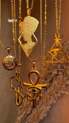 Stylish Egyptian Collection: Stainless Steel & 18K Gold Plated Accessories