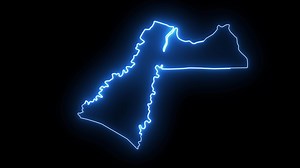 Download animated map of Cagayan in the philippines with a glowing neon effect for free