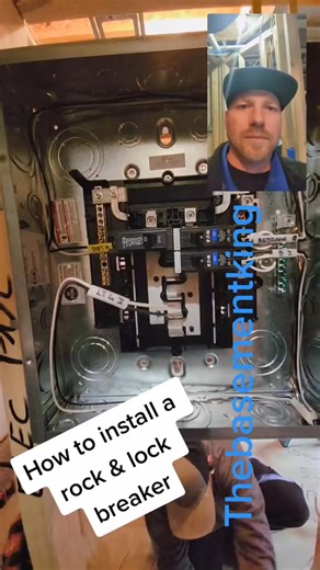 Breaker install - How to Install a rock & lock circuit breaker. #thebasementking #klein #wiredup #fyp #residentialwireman #ITriedItIPrimedIt #electriciansoftiktok #120v #subbybruh #diy | thebasementking | Facebook