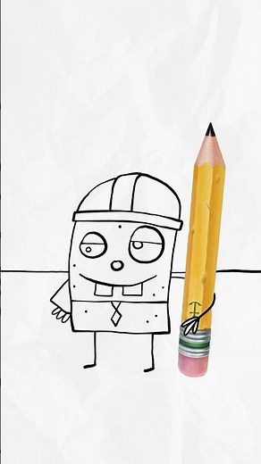 what if DoodleBob lived in SpongeBob's pineapple 🍍 | #shorts