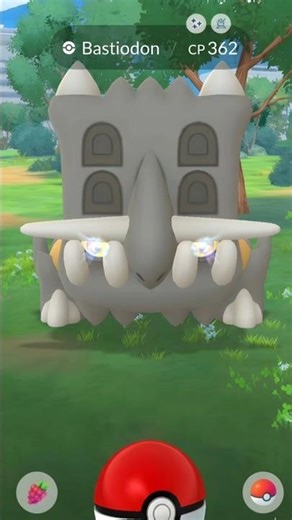 Found Wild Bastiodon in Pokémon Go But #shorts #rare #spawn #catch #ultragoo #evolved #game