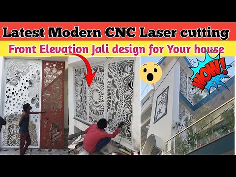 Latest Modern cnc Laser Cutting front Elevation jali for your new House || Front Elevation Design