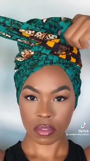Simple Head wrap tutorial from modern day classic #headwrap #headwraptutorial