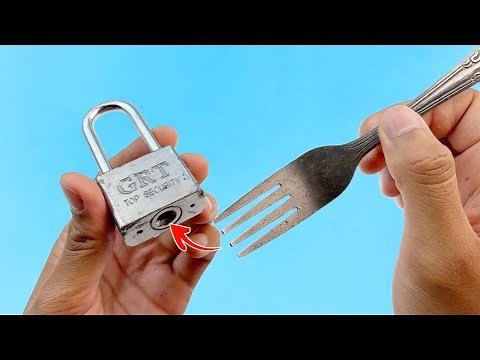Emergency Way to Open a Padlock Using a Fork! The Fastest Way Without Calling a Locksmith