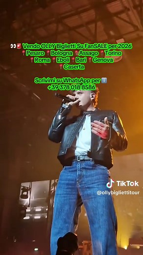 👀🚨 Vendo OLLY Biglietti Su FanSALE per 2026 📍Pesaro 📍Bologna 📍Assago📍Torino 📍Roma 📍Eboli 📍Bari 📍Genova 📍Caserta Scrivimi su WhatsApp per ℹ️ 39 378 018 8586 @Olly @Juli #olly #goviral #olly2026 #sanremo2026 #italia