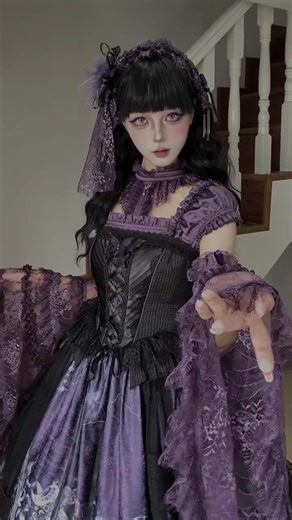 5.4K views · 354 reactions |  A mesmerizing purple Gothic Lolita...