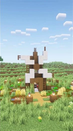 Built a mill in Minecraft😍👆🏻#minecraft #minecraftshorts #gaming