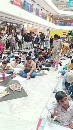 omg 😱 drawing competition in mall#likeandsubscribe#hyderabad #viralshorts
