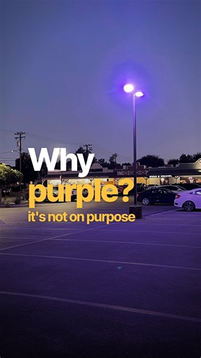 Why some street lights are turning purple
