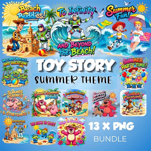 13 Pcs Toy Story PNG Clipart Bundle | High-quality 4000x4000px | Summer Theme | Instant Access | Great for T-shirts, Stickers, Crafts - Etsy