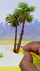 93K views · 833 reactions | How to paint a palm tree #watercolor #watercolour #watercolourpainting #watercolourart #scenerypainting #art #painting #palmtrees | Paintings | Facebook