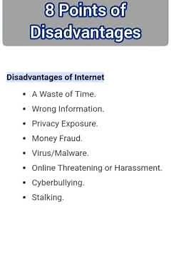 Disadvantages of internet 8 points #learning #shortvideo #study #shorts #short learn with Samuel