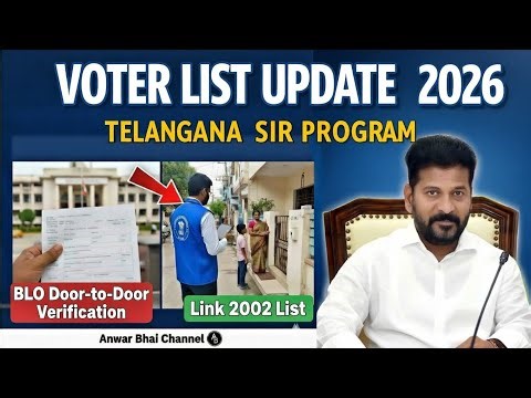 Voter List Verification 2026 SIR Program in Hyderabad & Telangana BLO Door to Door Guide