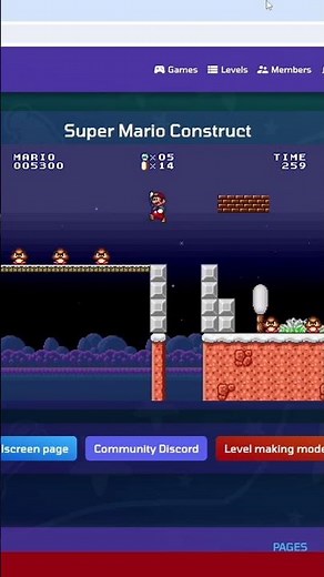 Super Mario Construct - Super Mario Bros 3-1 Remastered Mini Gameplay