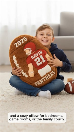 🔥 For the little fan who never stops cheering! This Pillow keeps football excitement close at all times. 🏈 Order yours now 👉: macustom.com/06nalu131125 #macustom #personalizedgift #giftidea #giftforkids #pillow #footballkids #holidaygift #gamedayfun #cozydecor | Wonder Gift Land