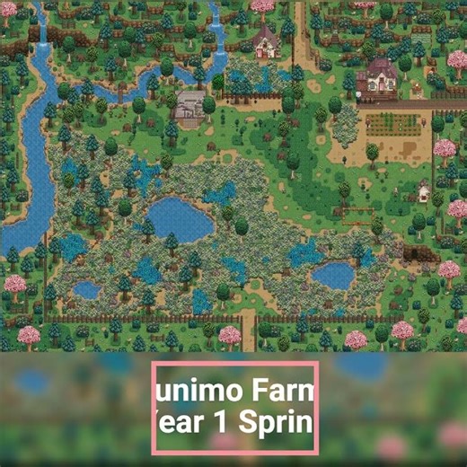 Stardew Valley Meadowlands Farm Timelapse - Year 1 Spring & Summer - Junimo Farm! #stardewvalley