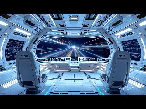 WARP Drive Engage | Sci-Fi Ambience with Electronic Music | 4K Space Travel Visuals
