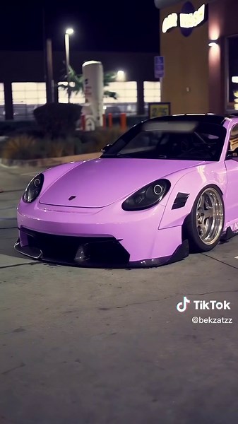 Purple Cayman Widebody Porsche Cayman Static Clean Car TikTok