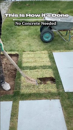 Porcelain Pavers Installed Over Grass