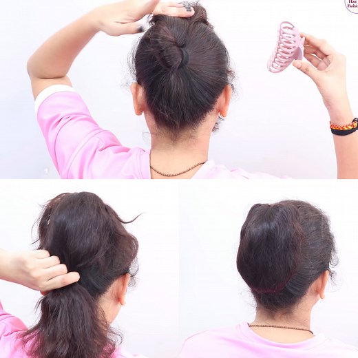12K views · 55 reactions | Easy bun anyone can do ✨ #easyhairstyle #hairtutorial #hairstyleideas #hairstyles #hairhack #braidtutorial #updoideas #quickhairstyles #fyp #reelsviral #trendingreels #hairtok #saveforlater | Hair Fashion | Facebook