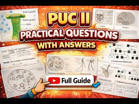 BIOLOGY|LAB EXPERIMENTS|KARNATAKA BOARD|PU 2|ANSWER PAPER MODEL