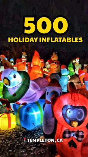 Michelle Barrera on Instagram: "🎁 Did you know it existed? Check out over 500 holiday inflatables at @elpomarholiday ☃️ 📍 5560 El Pomar Dr Templeton, CA 93465 ⏰ Open daily from 6-8p ⛈️ Weather permitting 👉 Check their Facebook page for updates ✅ Parking is available! Dress warm and bring your Christmas Spirit! The event is FREE! They don't take donations but they do encourage you to pay it forward and to spread the holiday joy. Please be respectful as this is a family home and they do this fo