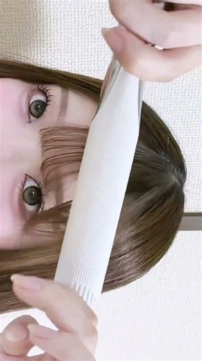 毎日美しい髪✨前髪薄くても風に負けない‼️💞ケープしてからくしでとかすと前髪に重さが出て崩れにくくなるよー！✊🏻#美容 #ヘアアレンジ #前髪 #垢抜け #おすすめ