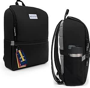 Professional Black Laptop Backpack for Men 17 inch Compartment - Back Airflow & Fully Padded - Work & Travel Backpack for Men with Luggage Strap and Trolley Sleeve.